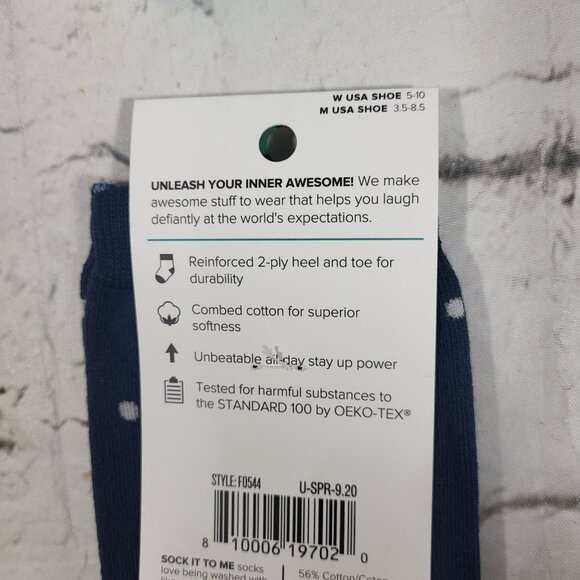 Sock It To Me Knee High Socks Nighttime Buffet Glow In The Dark Womens Size 5-10 - Picture 4 of 5